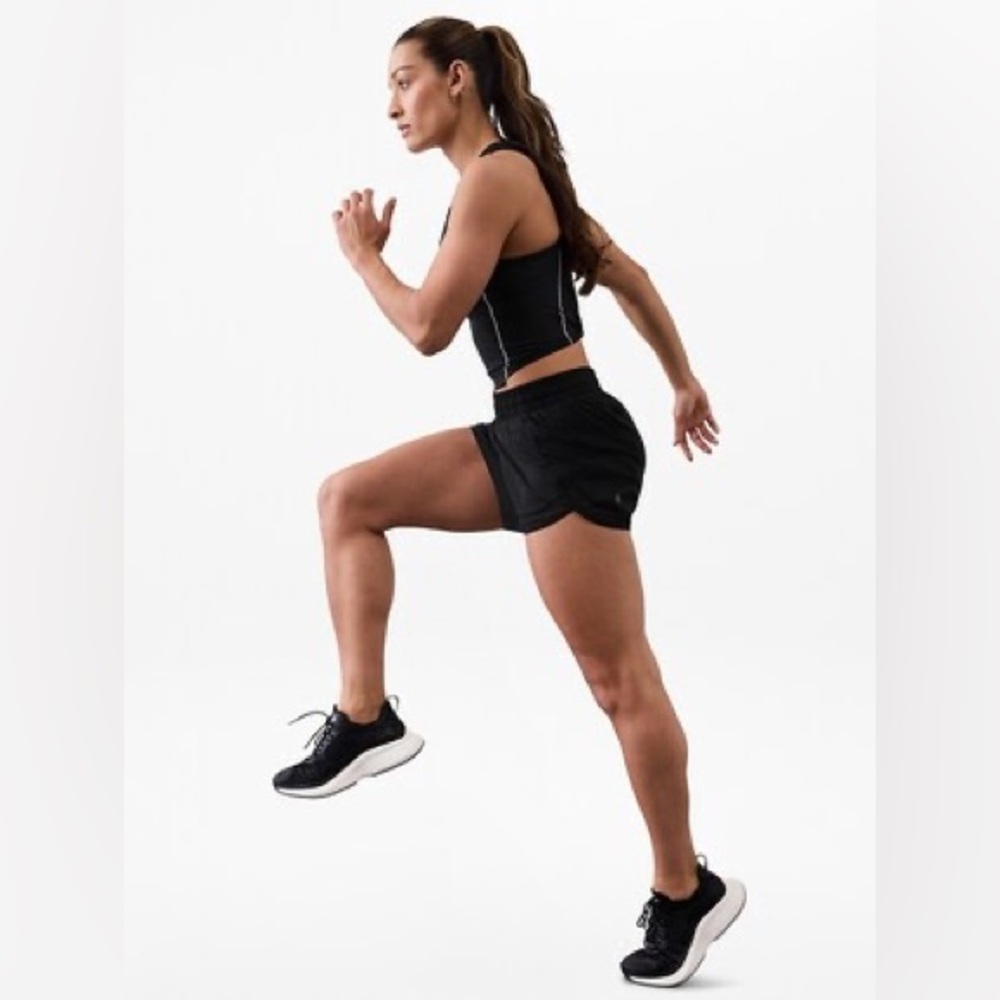 ATHLETA MESH RACER RUN 4” SHORTS - Picture 3 of 12
